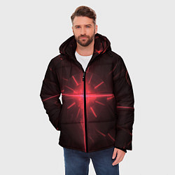 Куртка зимняя мужская Лазерные лучи, цвет: 3D-черный — фото 2