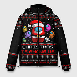 Куртка зимняя мужская CHRISTMAS AMONG US, цвет: 3D-черный