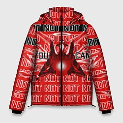 Куртка зимняя мужская Evangelion Eva 01 You can not, цвет: 3D-светло-серый