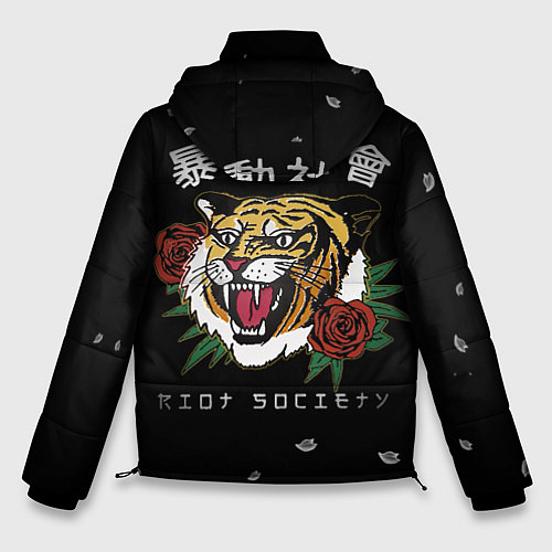 Мужская зимняя куртка Тигр спина / 3D-Красный – фото 2