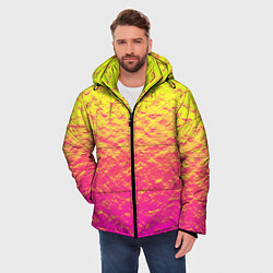 Куртка зимняя мужская Яркий закат, цвет: 3D-красный — фото 2