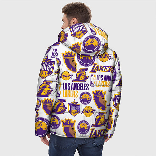 Мужская зимняя куртка LAKERS LOGO / 3D-Черный – фото 4