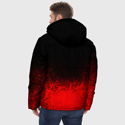Мужская зимняя куртка КРАСНО-ЧЕРНЫЙ ГРАДИЕНТ / 3D-Красный – фото 4