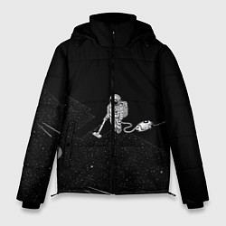 Куртка зимняя мужская Космический клининг, цвет: 3D-черный