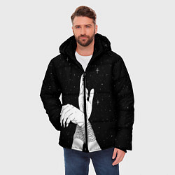 Куртка зимняя мужская Эстетика связанных рук, цвет: 3D-черный — фото 2