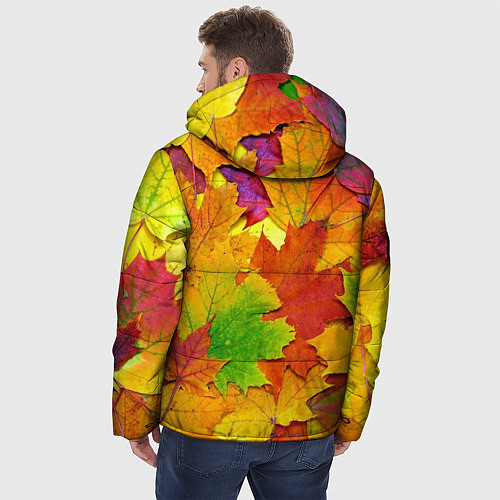 Мужская зимняя куртка Осенние листья / 3D-Светло-серый – фото 4