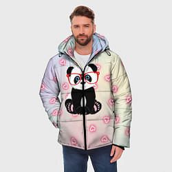Куртка зимняя мужская Милая пандочка, цвет: 3D-черный — фото 2