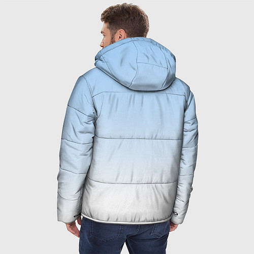 Мужская зимняя куртка Небесно-голубой градиент / 3D-Черный – фото 4