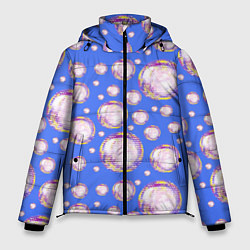 Куртка зимняя мужская Мыльные пузыри, цвет: 3D-черный