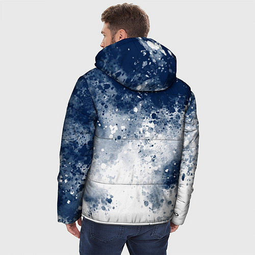 Мужская зимняя куртка Чернильные капли / 3D-Светло-серый – фото 4