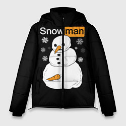 Куртка зимняя мужская Снеговик, цвет: 3D-черный