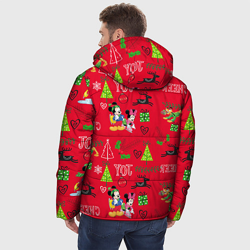 Мужская зимняя куртка Mickey & Minnie pattern / 3D-Черный – фото 4