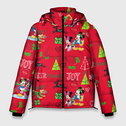 Куртка зимняя мужская Mickey & Minnie pattern, цвет: 3D-черный