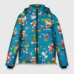 Куртка зимняя мужская Looney Tunes Christmas, цвет: 3D-светло-серый