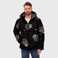 Куртка зимняя мужская Пряник among us, цвет: 3D-черный — фото 2