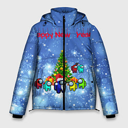 Куртка зимняя мужская Among Us New Year, цвет: 3D-черный