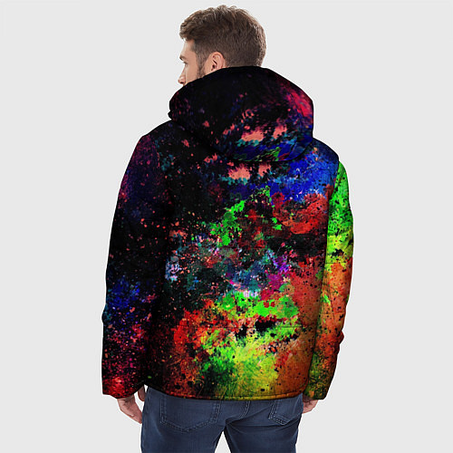 Мужская зимняя куртка Краски / 3D-Черный – фото 4