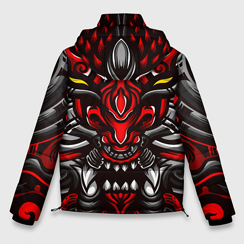 Мужская зимняя куртка Абстракция демон / 3D-Красный – фото 2