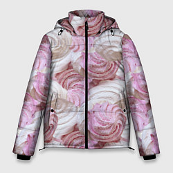 Куртка зимняя мужская Зефир белый и розовый, цвет: 3D-черный