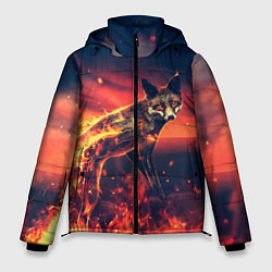 Куртка зимняя мужская Огненная лиса, цвет: 3D-красный