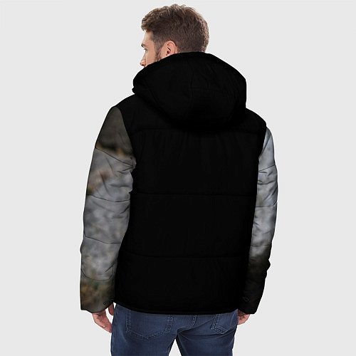 Мужская зимняя куртка Волк / 3D-Черный – фото 4