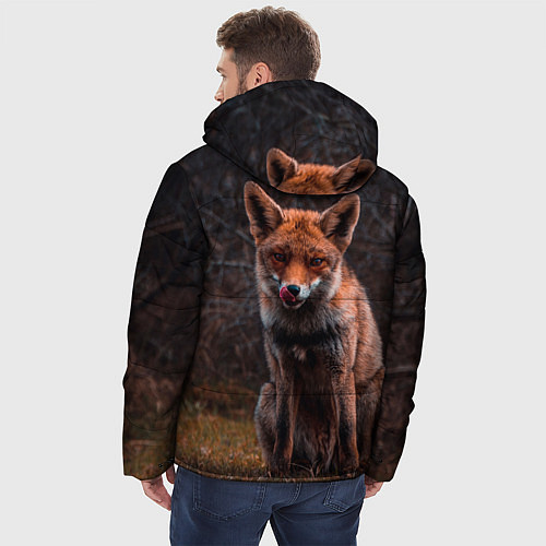 Мужская зимняя куртка Хищная лисица / 3D-Черный – фото 4