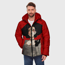 Куртка зимняя мужская Residen Evil Вампирша village, цвет: 3D-красный — фото 2