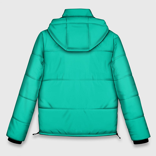 Мужская зимняя куртка Бискайский зеленый без рисунка / 3D-Красный – фото 2