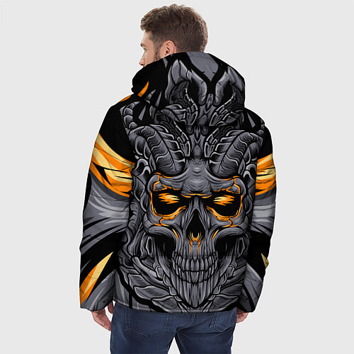 Мужская зимняя куртка Череп дьявола / 3D-Черный – фото 4