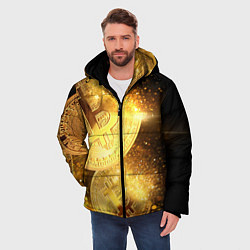 Куртка зимняя мужская БИТКОИН ЗОЛОТО BITCOIN GOLD, цвет: 3D-светло-серый — фото 2