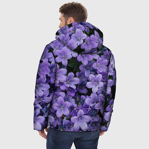 Мужская зимняя куртка Фиолетовый цвет весны / 3D-Черный – фото 4