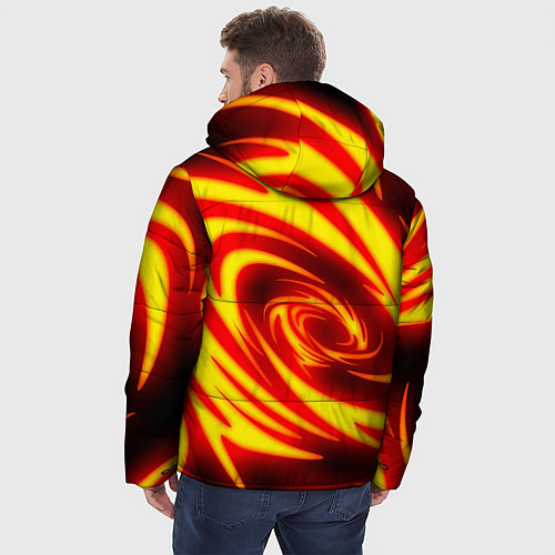 Мужская зимняя куртка ОГНЕННЫЕ ВОЛНЫ FIRE STRIPES / 3D-Черный – фото 4
