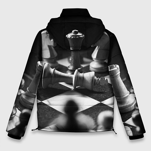 Мужская зимняя куртка Шахматы / 3D-Красный – фото 2