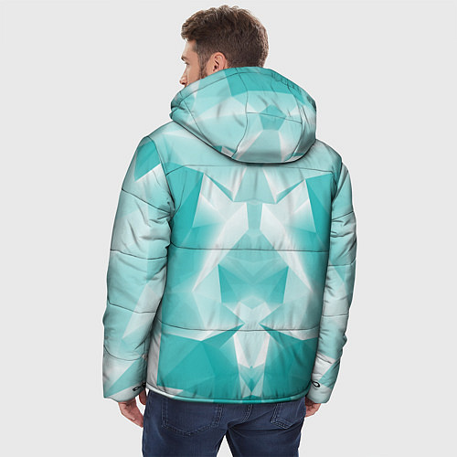 Мужская зимняя куртка Геометрическая Абстракция / 3D-Черный – фото 4
