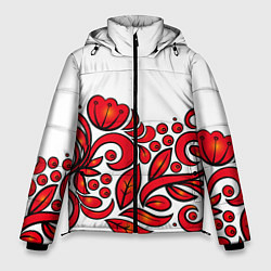 Куртка зимняя мужская ХОХЛОМА, цвет: 3D-черный