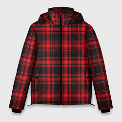 Куртка зимняя мужская Красная клетка, цвет: 3D-светло-серый