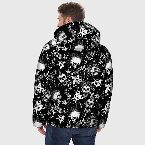 Мужская зимняя куртка Панк / 3D-Черный – фото 4