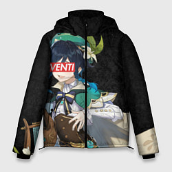 Куртка зимняя мужская Genshin Impact VENTI, цвет: 3D-черный