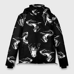 Куртка зимняя мужская Оскал волка, цвет: 3D-черный