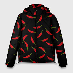 Куртка зимняя мужская Chili peppers, цвет: 3D-черный
