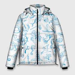 Куртка зимняя мужская Морская тема, цвет: 3D-светло-серый