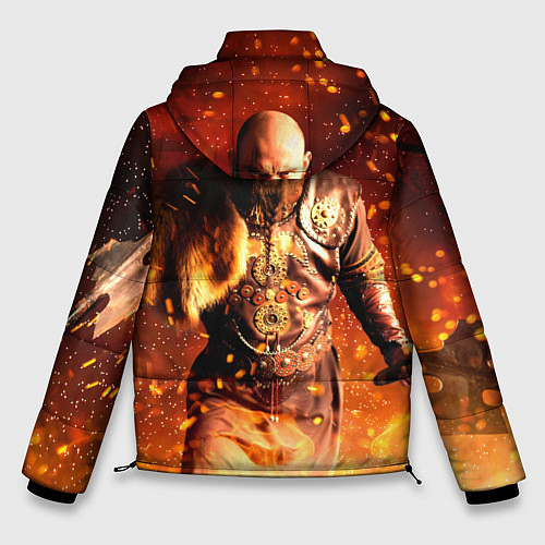 Мужская зимняя куртка Valheim Викинг в огне / 3D-Красный – фото 2
