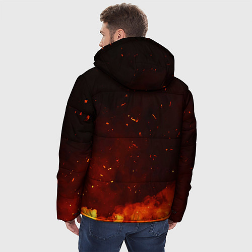 Мужская зимняя куртка Valheim огненный викинг / 3D-Черный – фото 4