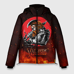 Куртка зимняя мужская Valheim огненный викинг, цвет: 3D-черный