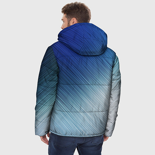 Мужская зимняя куртка Текстура Оттенки льда / 3D-Черный – фото 4
