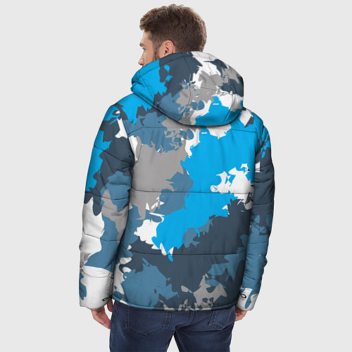 Мужская зимняя куртка Камуфляж ледяной / 3D-Черный – фото 4