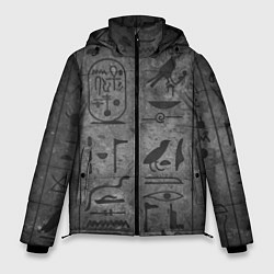 Куртка зимняя мужская Египетские Иероглифы 3D, цвет: 3D-красный