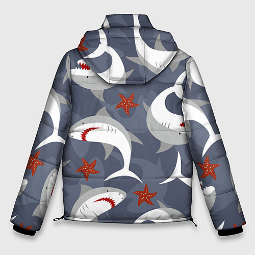 Мужская зимняя куртка Акулы / 3D-Красный – фото 2