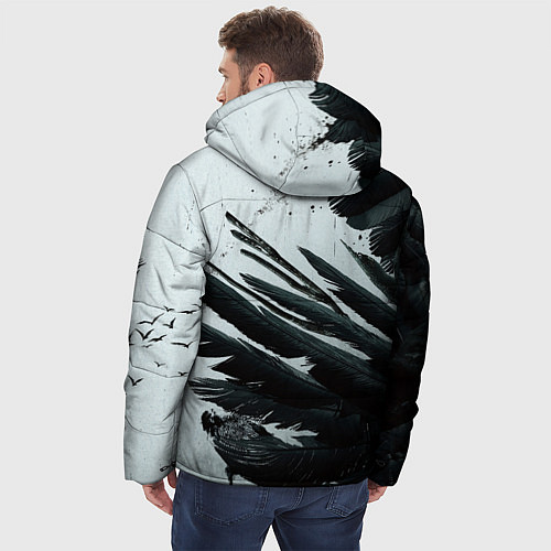 Мужская зимняя куртка Resident Evil Village крылья / 3D-Черный – фото 4