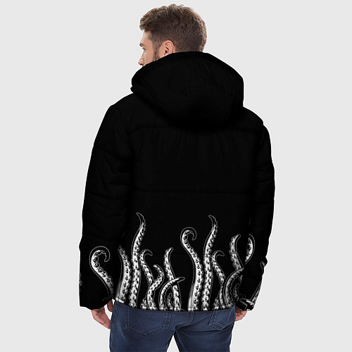 Мужская зимняя куртка Octopus Щупальца / 3D-Черный – фото 4